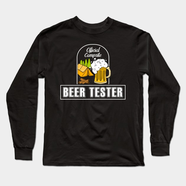 Beer tester on the camping site Long Sleeve T-Shirt by Lomitasu